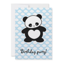 Kawaii panda invites
