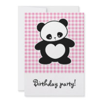 Kawaii panda custom invites