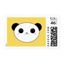 Kawaii Panda on Yellow Postage