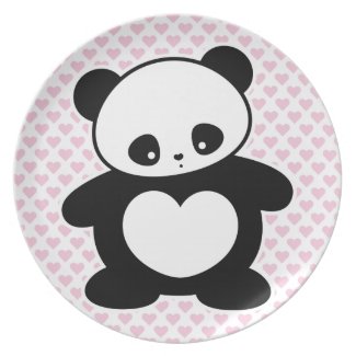 Kawaii panda plate