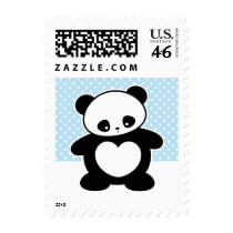 Kawaii panda postage stamps