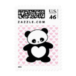 Kawaii panda postage stamp