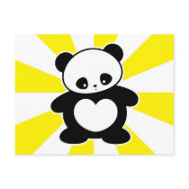 Kawaii panda postcards