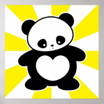 Kawaii panda poster