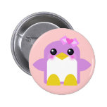 kawaii penguin girl pink sweety tweety buttons