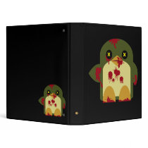 Kawaii Penguin Zombie Gruesome Horror binders by kawaiifiveo Kawaii Penguin Zombie Gruesome Horror binders