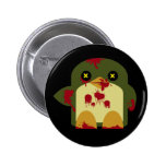 Kawaii Penguin Zombie Gruesome Horror Pinback Button