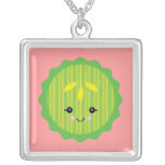 kawaii pickle slice necklaces