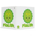 kawaii picklish pickle slice 3 ring binders
