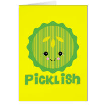 kawaii picklish pickle slice cards by doonidesigns kawaii picklish pickle slice cards