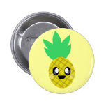 kawaii pineapple fruit face so happy cute buttons