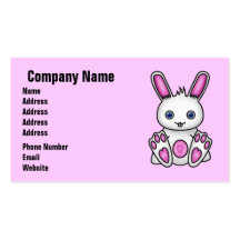 Kawaii Pink Bunny Business Card
