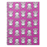Kawaii Pink Bunny Pattern Notebook