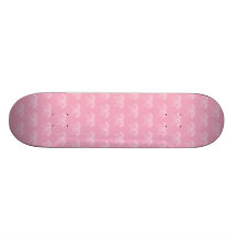 Kawaii Pink Bunny Skull Skate Deck