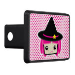 Kawaii Pink Haired Witch Trailer Hitch Cover