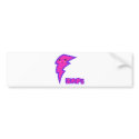 kawaii pink lightning bolt bumper stickers by doonidesigns kawaii pink lightning bolt bumper stickers