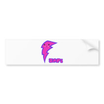 kawaii pink lightning bolt bumper stickers