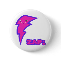 kawaii pink lightning bolt buttons