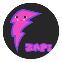 kawaii pink lightning bolt stickers