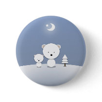 Kawaii Polar Bears Holiday Pin Cute! buttons by robmolily Kawaii Polar Bears Holiday Pin Cute! buttons