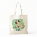 Kawaii Pug and Bone Bag