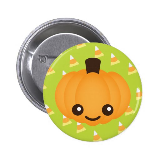 Kawaii Pumpkin Button