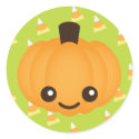 Kawaii Pumpkin stickers by nyxxie Kawaii Pumpkin stickers