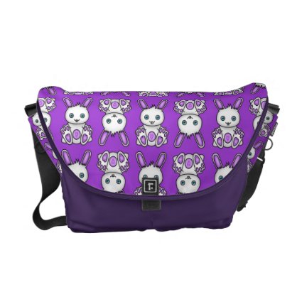 Kawaii Purple Bunny Pattern Courier Bags