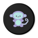 kawaii purple monkey magnets