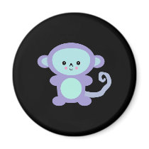 kawaii purple monkey magnets