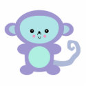 kawaii purple monkey photo sculptures