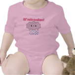 Kawaii Rain Cloud Lil Rainmaker! (pink text) Baby Bodysuits