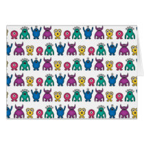 Kawaii Rainbow Alien Monsters Pattern Card