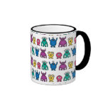 Kawaii Rainbow Alien Monsters Pattern Mug