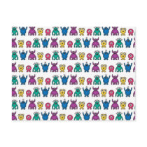 Kawaii Rainbow Alien Monsters Pattern Post Card
