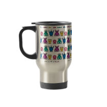 Kawaii Rainbow Alien Monsters Pattern Travel Mugs