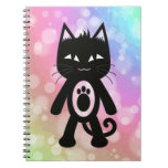Kawaii Rainbow and Black Cat notebooks