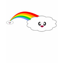KAWAII RAINBOW CLOUDS HAPPY CUTE t-shirts