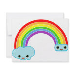 kawaii rainbow clouds invites