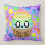 Kawaii Rainbow Ice Cream Cone Pillows