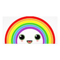kawaii rainbow photo card