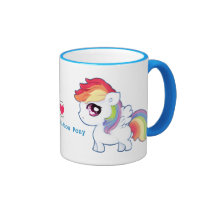 Kawaii rainbow pony - Personalized mugs
