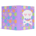 Kawaii Rave Cute Skull Dots binders