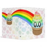 Kawaii Rave Ice Cream Rainbow binders