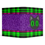 Kawaii Rave Kitty Purple Leopard binders