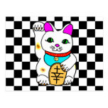 Kawaii Rave Lucky Cat Maneki Neko postcards