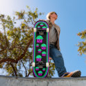 Kawaii Rave Neon Mushrooms skateboard