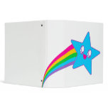 Kawaii Rave Neon Star Rainbow binders