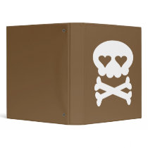 Kawaii Rave Skull Vinyl Binder