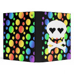 Kawaii Rave Skull Dots binders